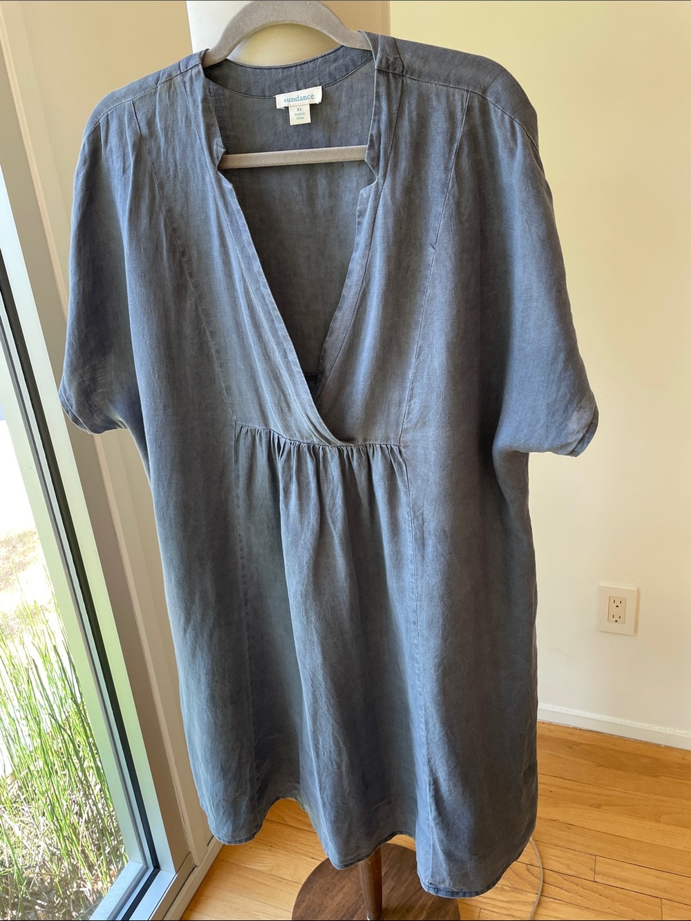 Sundance Linen V Neck Mini Dress
Slate Blue